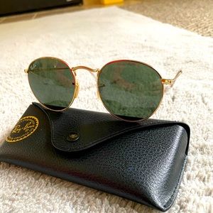 Ray ban sunglasses round metallic